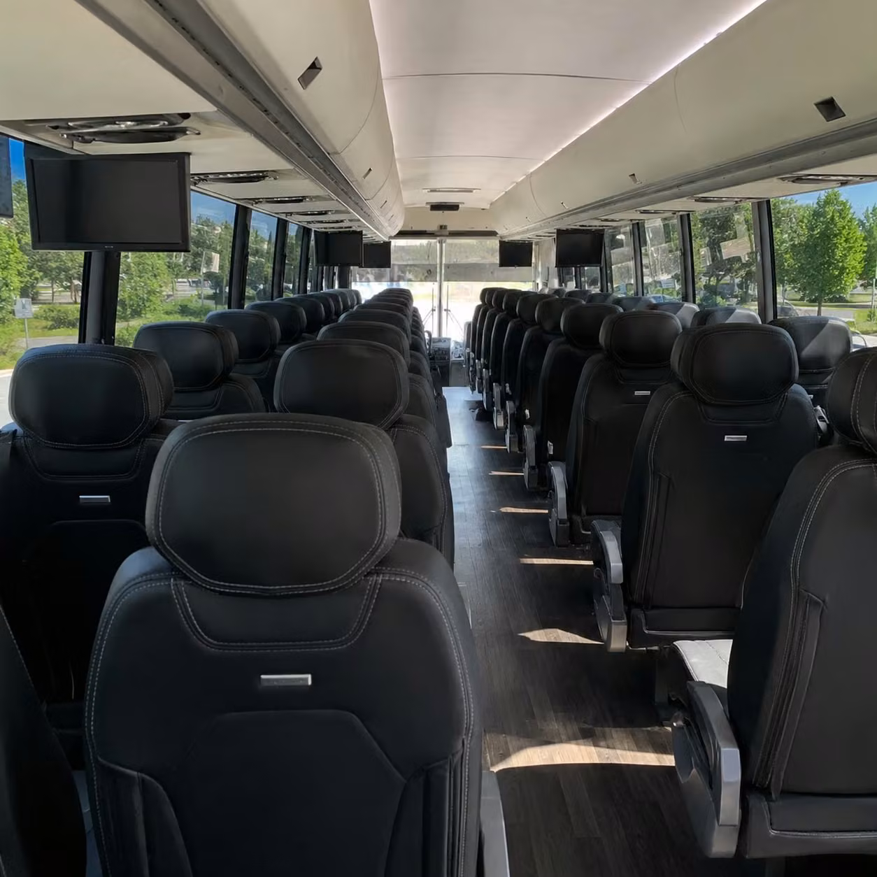 coral springs charter bus interior